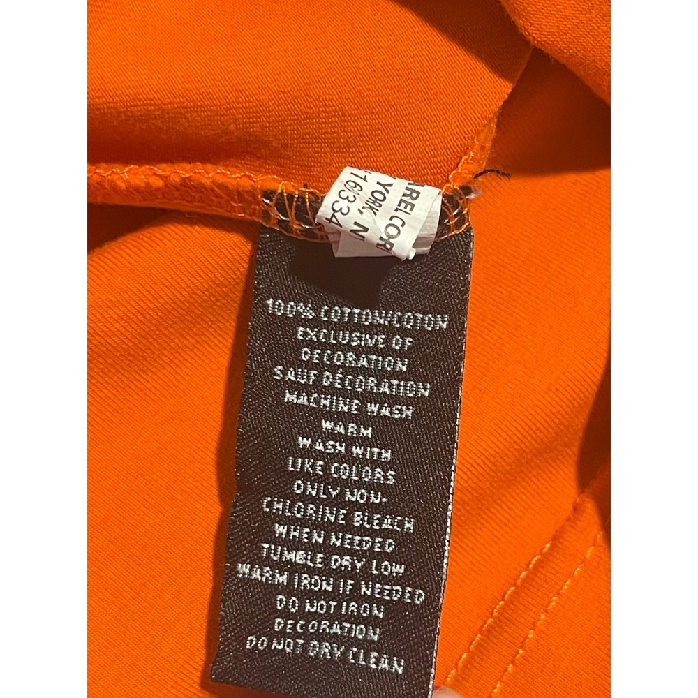 00758 Looney Tunes Orange Graphic T Shirt Bugs Bunny Marvin The Martian Mens L - Picture 3 of 12